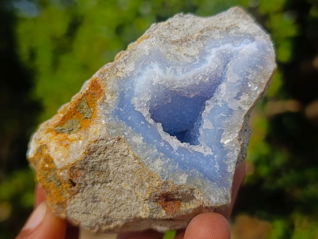 Natural Blue Lace Agate Geode Specimens x 12 From Nsanje, Malawi - Toprock Gemstones and Minerals 