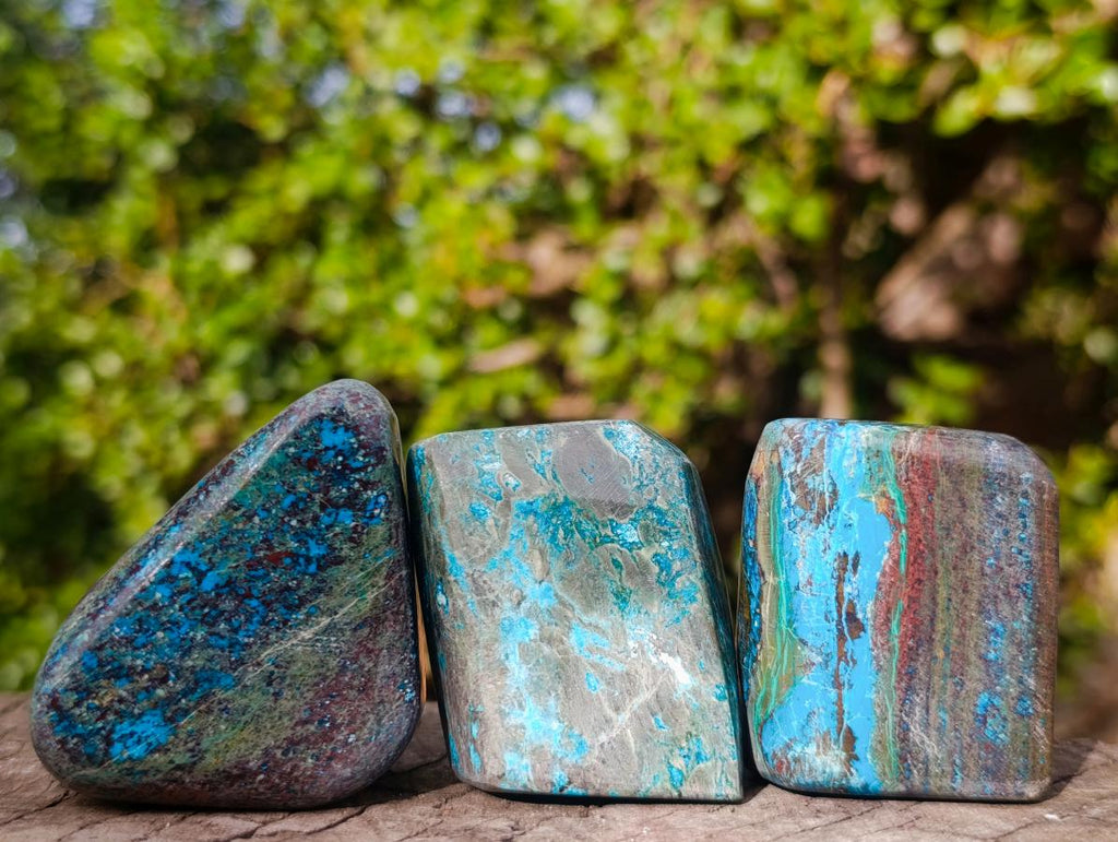 Polished Shattuckite Free Forms x 35 From Kaokoveld, Namibia - Toprock Gemstones and Minerals 
