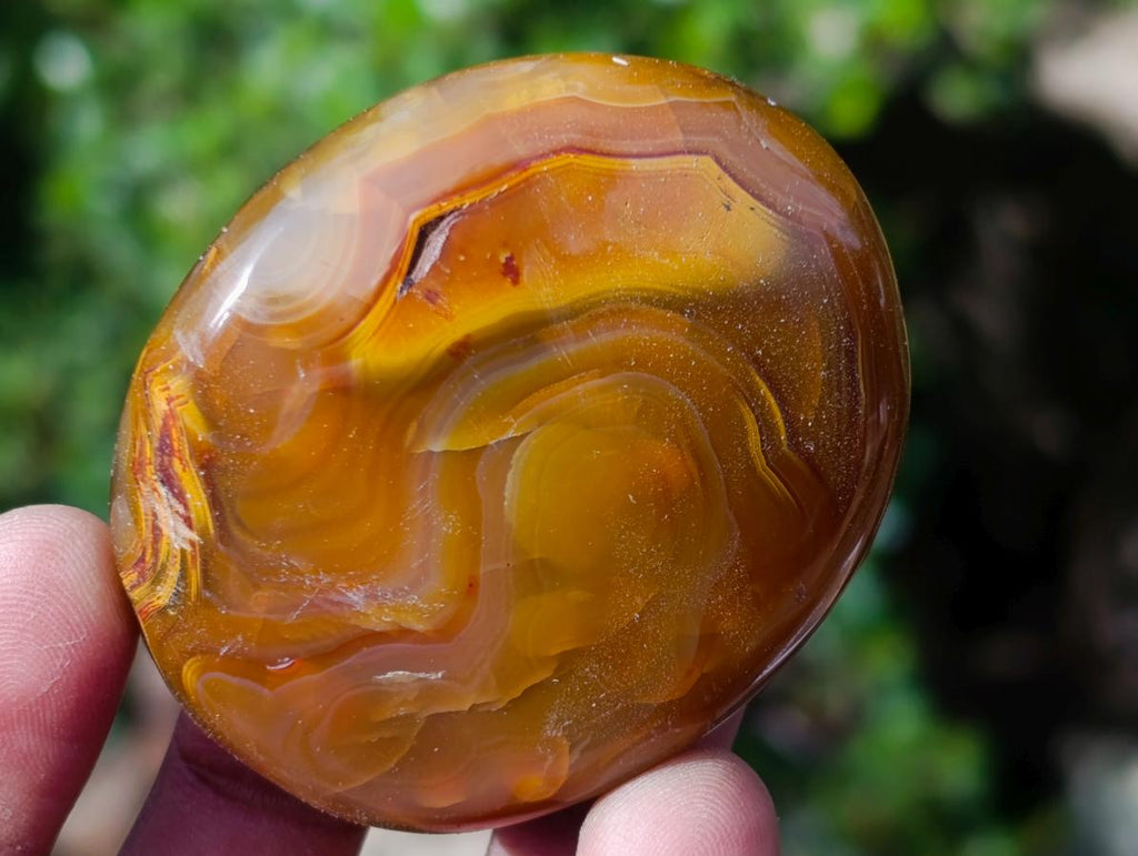 Polished Carnelian Agate Gemstone Galets x 24 From Madagascar - Toprock Gemstones and Minerals 