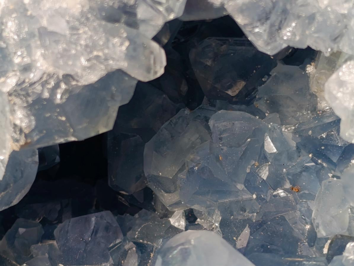 Natural Large Blue Celestite Geode Specimen x 1 From Sakoany, Madagascar - Toprock Gemstones and Minerals 