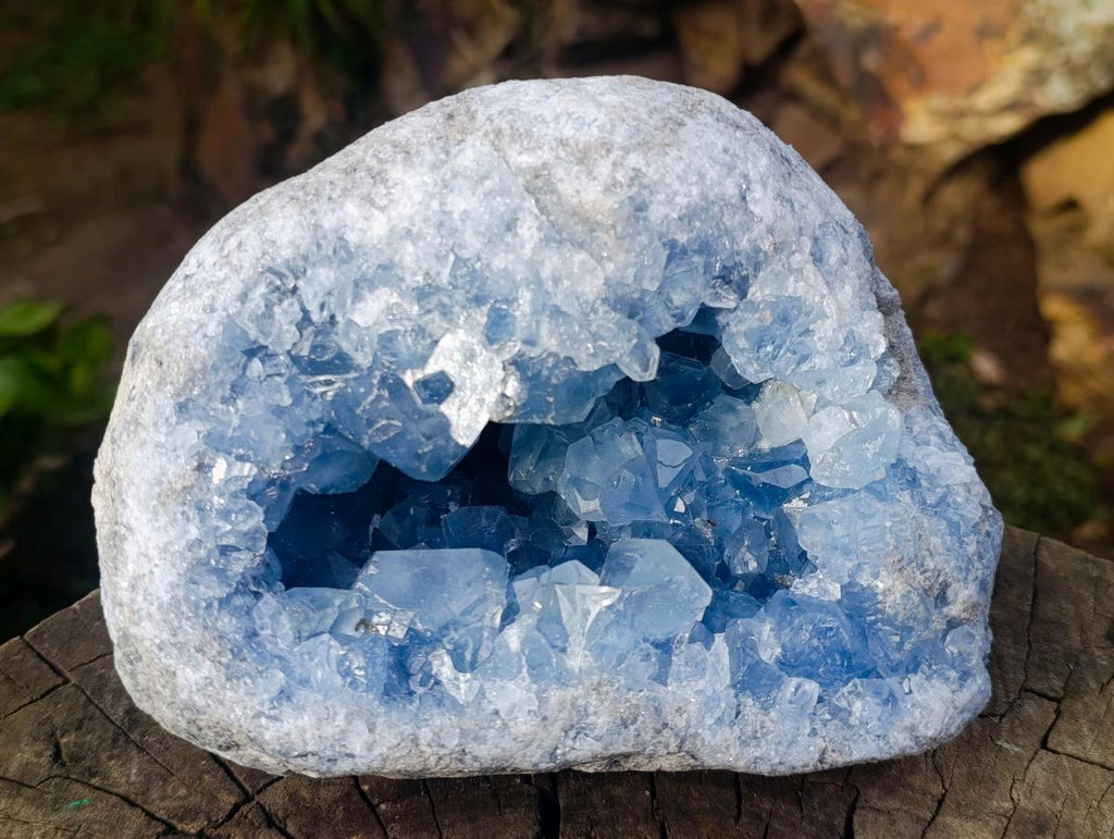 Natural Large Blue Celestite Geode Specimen x 1 From Sakoany, Madagascar - Toprock Gemstones and Minerals 