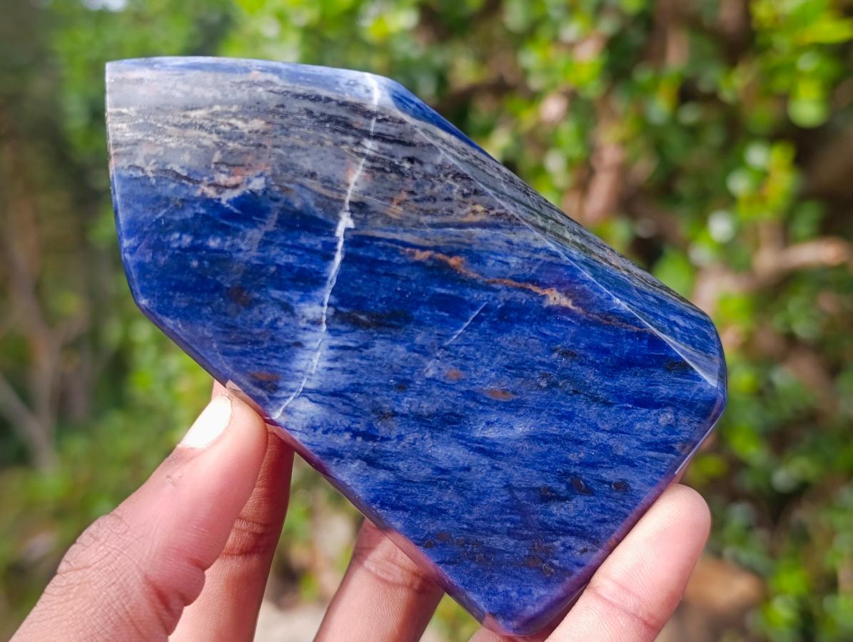 Polished Strawberry Agate and Sodalite Display Points x 3 From Mozambique and Namibia - Toprock Gemstones and Minerals 