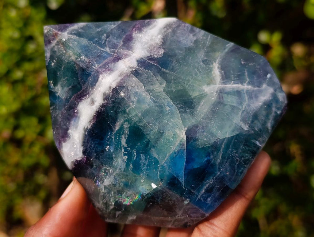 Polished Watermelon Fluorite Crystal Points x 2 From Uis, Namibia - Toprock Gemstones and Minerals 