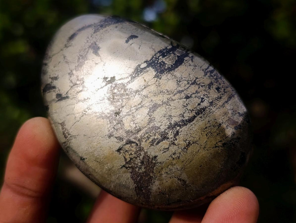 Polished Basalt Pharaoh Stone Galets x 6 From Iron Duke Mine, Zimbabwe - Toprock Gemstones and Minerals 