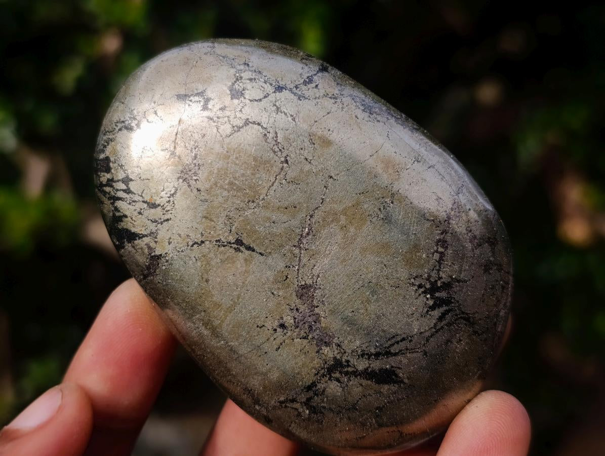Polished Basalt Pharaoh Stone Galets x 6 From Iron Duke Mine, Zimbabwe - Toprock Gemstones and Minerals 