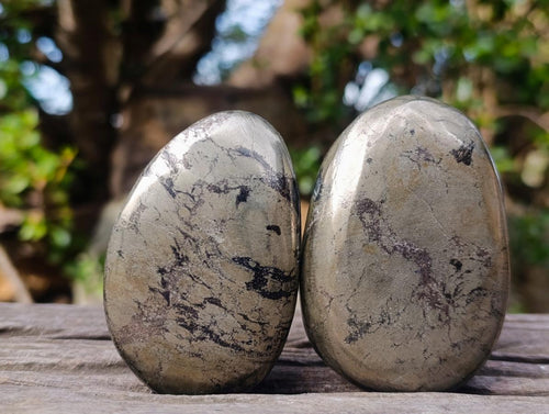 Polished Basalt Pharaoh Stone Galets x 6 From Iron Duke Mine, Zimbabwe - Toprock Gemstones and Minerals 