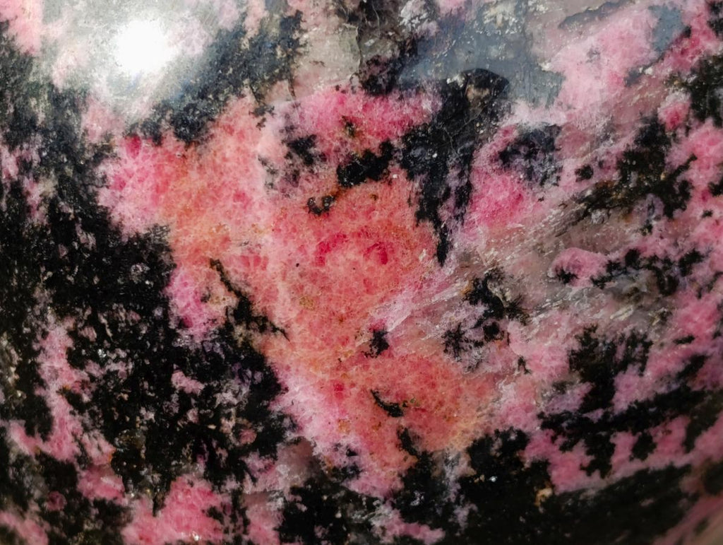 Polished XL Rhodonite Gemstone Sphere x 1 From Ambindavato, Madagascar - Toprock Gemstones and Minerals 