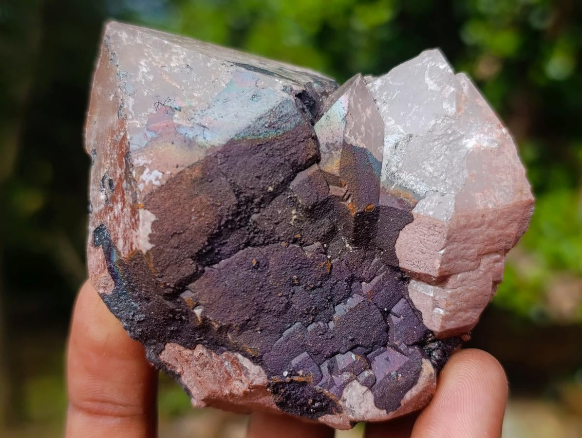 Natural Blacknite Coated with Goethite Crystals x 12 From Madagascar - Toprock Gemstones and Minerals 