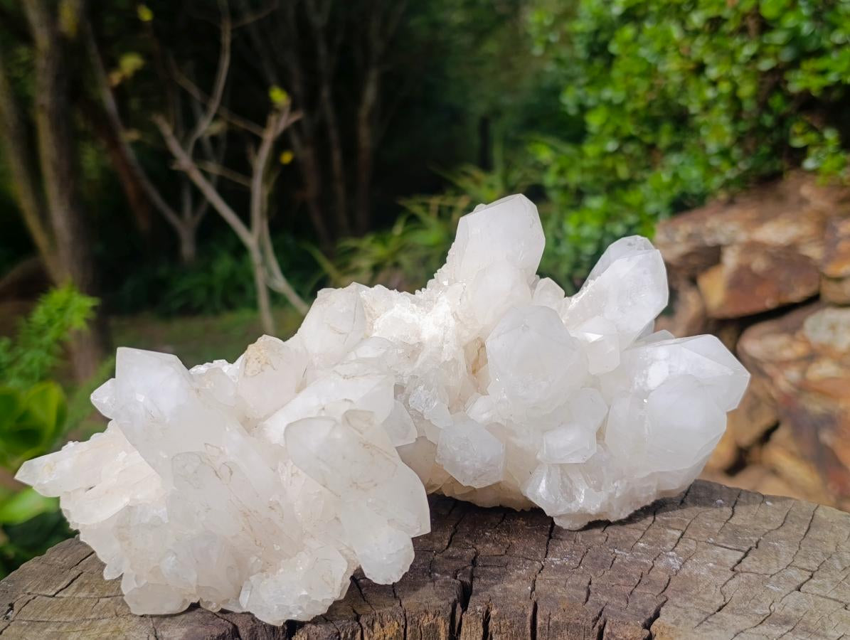 Natural Malagasy Quartz Clusters x 3 From Madagascar - Toprock Gemstones and Minerals 