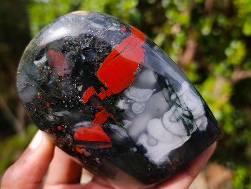 Polished Bloodstone Standing Display Pieces x 3 From Swaziland - Toprock Gemstones and Minerals 