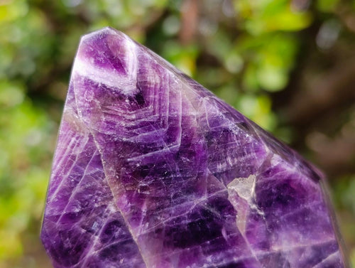 Polished Chevron Amethyst Display Crystal Points x 2 From Zambia - Toprock Gemstones and Minerals 