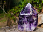 Polished Chevron Amethyst Display Crystal Points x 2 From Zambia - Toprock Gemstones and Minerals 