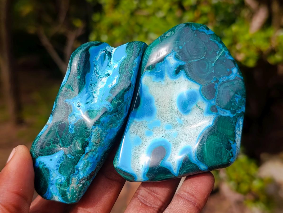 Polished Malacolla Free Forms x 6 From Kulukuluku, Congo - Toprock Gemstones and Minerals 
