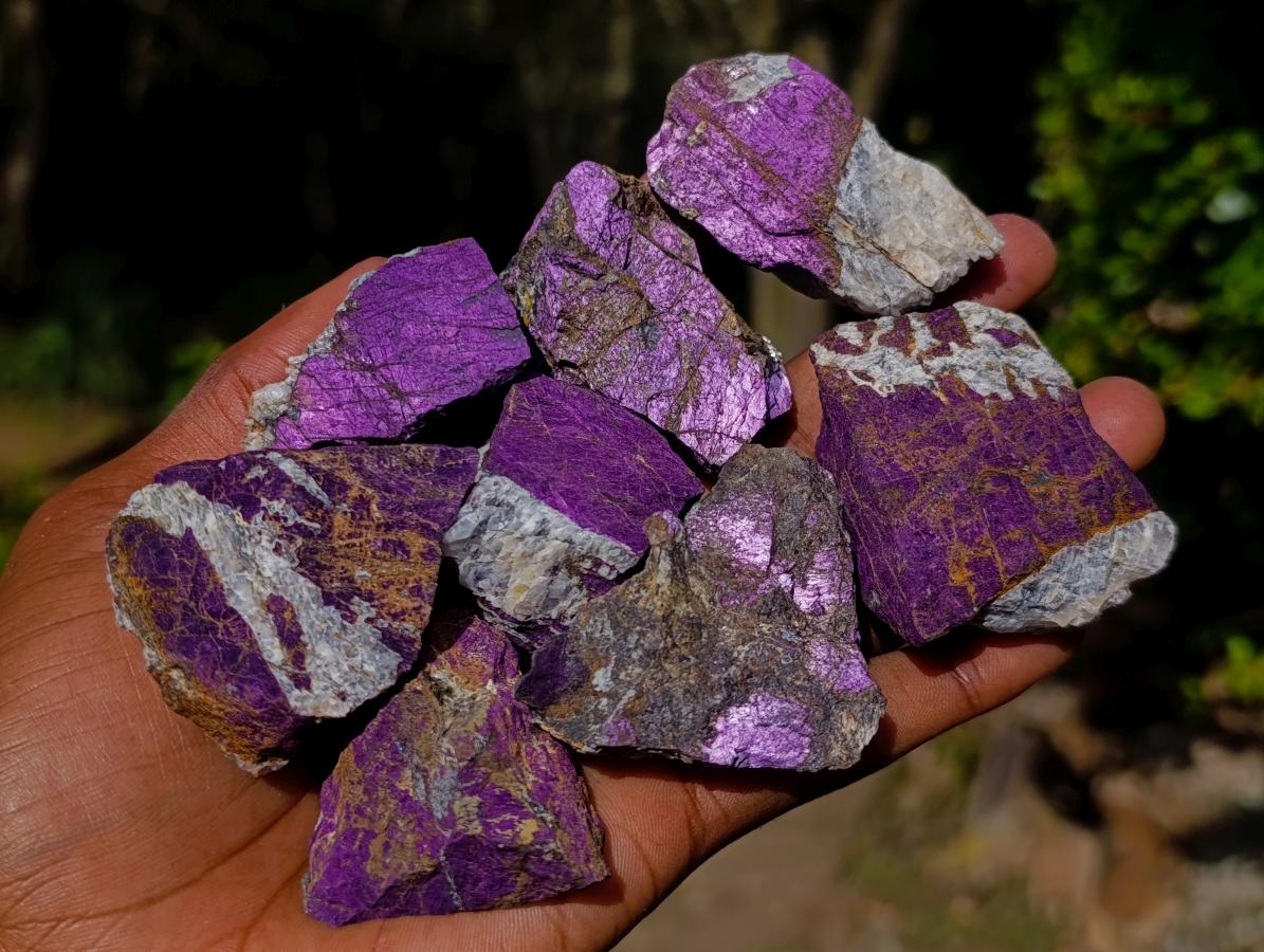 Natural Metallic Cobbed Purpurite Specimens x 35 From Erongo, Namibia - Toprock Gemstones and Minerals 