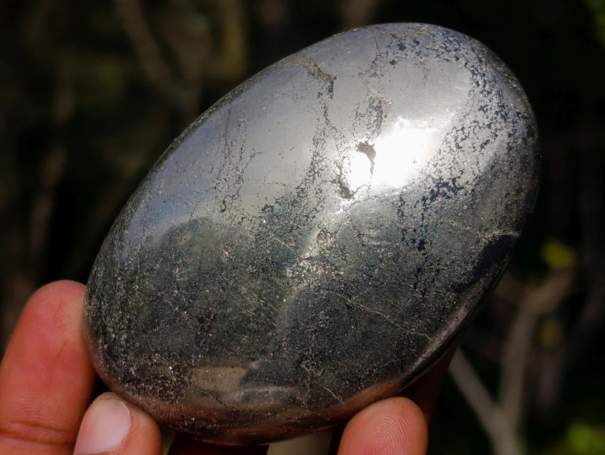 Polished Basalt Pharaoh Stone Galets x 12 From Iron Duke Mine, Zimbabwe - Toprock Gemstones and Minerals 