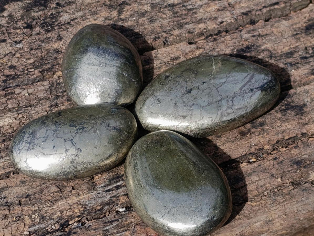 Polished Basalt Pharaoh Stone Galets x 12 From Iron Duke Mine, Zimbabwe - Toprock Gemstones and Minerals 