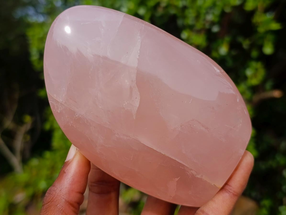 Polished Gemmy Rose Quartz Standing Display Pieces x 2 From Madagascar - Toprock Gemstones and Minerals 