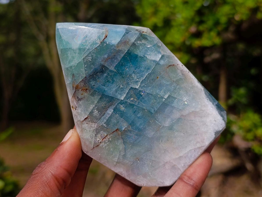 Polished Watermelon Fluorite Crystal Points x 3 From Uis, Namibia - Toprock Gemstones and Minerals 