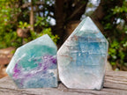 Polished Watermelon Fluorite Crystal Points x 3 From Uis, Namibia - Toprock Gemstones and Minerals 