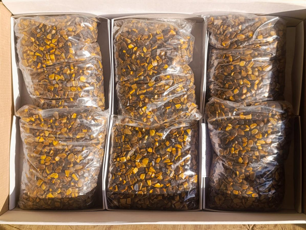 Polished Mini Golden Tigers Eye Tumbled Stone 1 kg Bags x 6 From Prieska, South Africa - Toprock Gemstones and Minerals 