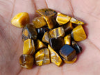 Polished Mini Golden Tigers Eye Tumbled Stone Bags x 6 From Prieska, South Africa - Toprock Gemstones and Minerals 