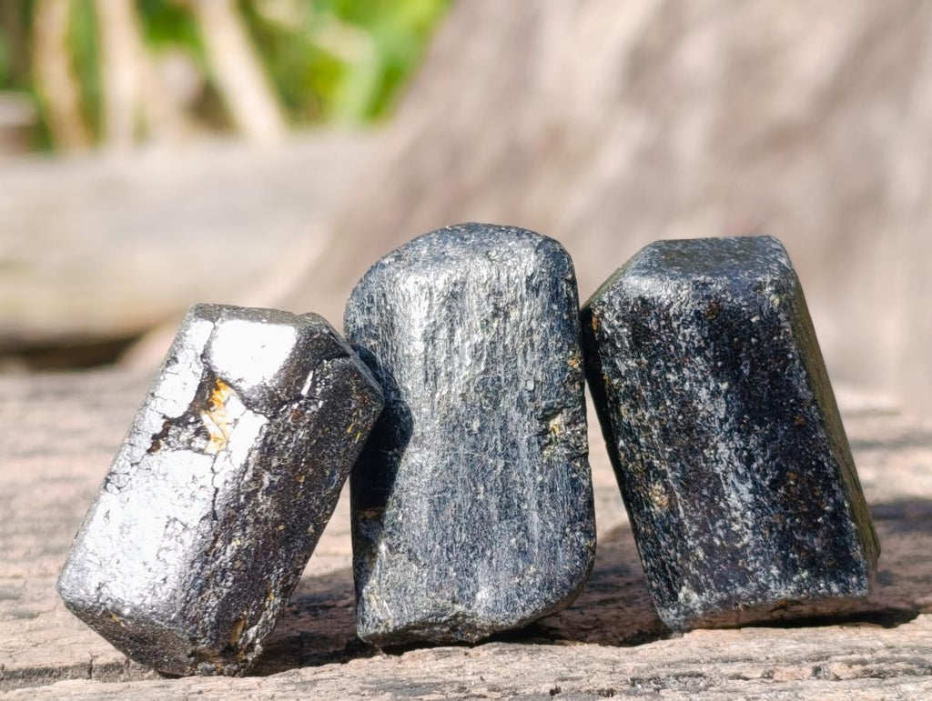 Natural Alluvial Schorl Black Tourmaline Specimens x 70 Lot From Zimbabwe - Toprock Gemstones and Minerals 