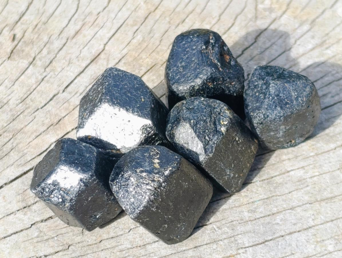 Natural Alluvial Schorl Black Tourmaline Specimens x 70 Lot From Zimbabwe - Toprock Gemstones and Minerals 