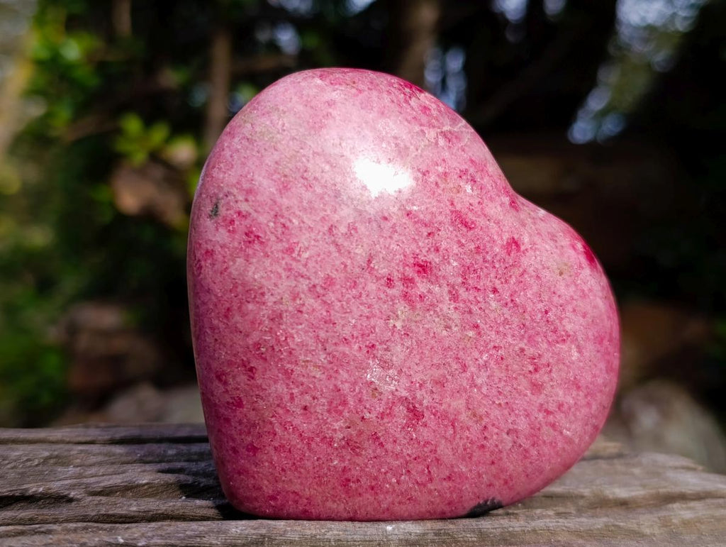 Polished Rhodonite Gemstone Hearts x 4 From Ambindavato, Madagascar - Toprock Gemstones and Minerals 