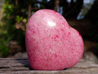 Polished Rhodonite Gemstone Hearts x 4 From Ambindavato, Madagascar - Toprock Gemstones and Minerals 
