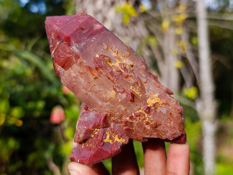 Natural Red Hematoid Quartz Clusters x 6 From Karoi, Zimbabwe - Toprock Gemstones and Minerals 