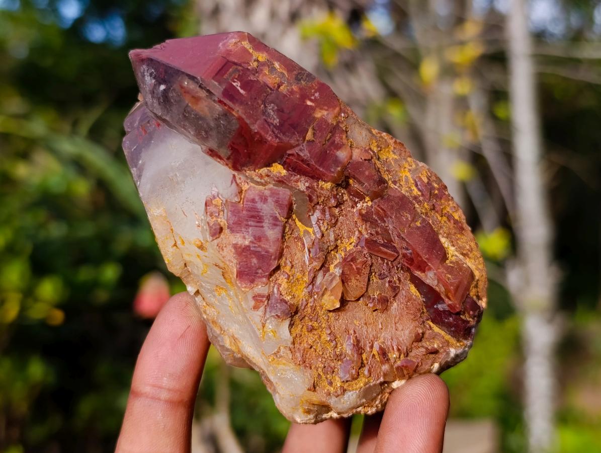 Natural Red Hematoid Quartz Clusters x 6 From Karoi, Zimbabwe - Toprock Gemstones and Minerals 