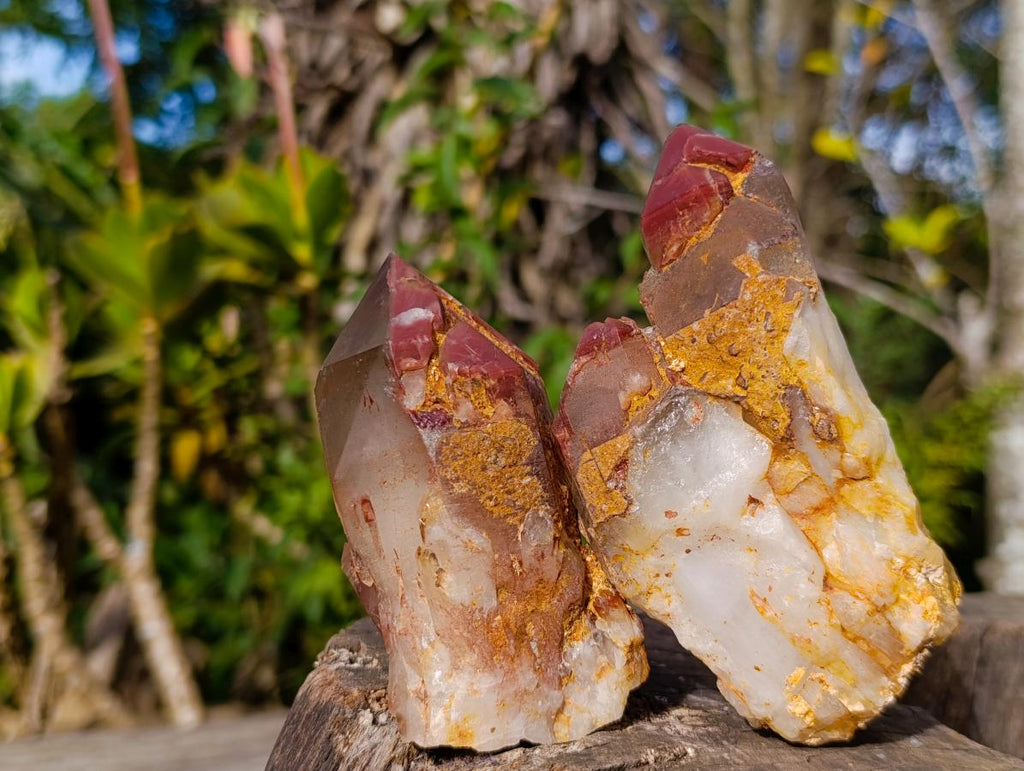 Natural Red Hematoid Quartz Clusters x 6 From Karoi, Zimbabwe - Toprock Gemstones and Minerals 
