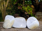 Polished Palm Size Blue Lace Agate Free Forms x 12 From Nsanje, Malawi - Toprock Gemstones and Minerals 
