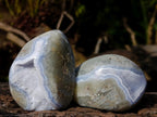 Polished Palm Size Blue Lace Agate Free Forms x 12 From Nsanje, Malawi - Toprock Gemstones and Minerals 