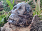 Hand Made Large Smokey Window Quartz Skull Carving x 1 From Madagascar - Toprock Gemstones and Minerals 