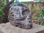 Hand Made Large Smokey Window Quartz Skull Carving x 1 From Madagascar - Toprock Gemstones and Minerals 