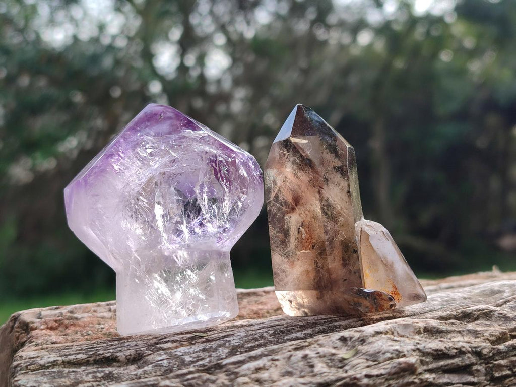 Polished Mixed Quartz Crystals x 6 From Madagascar - Toprock Gemstones and Minerals 