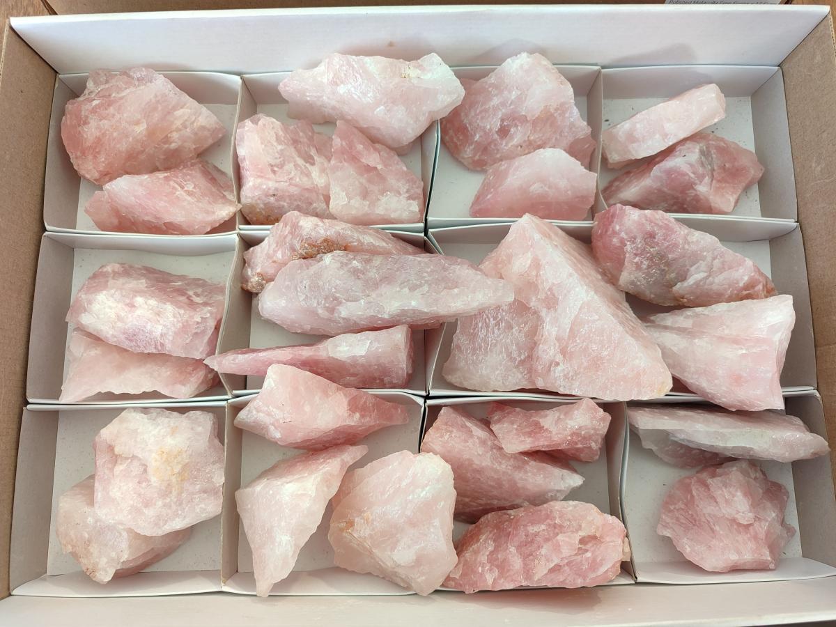 Natural Cobbed Rose Quartz Specimens x 27 From Northern Cape, South Africa - Toprock Gemstones and Minerals 