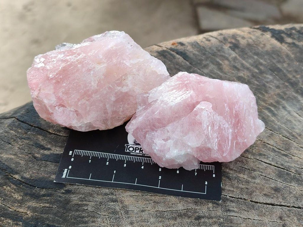 Natural Cobbed Rose Quartz Specimens x 27 From Northern Cape, South Africa - Toprock Gemstones and Minerals 