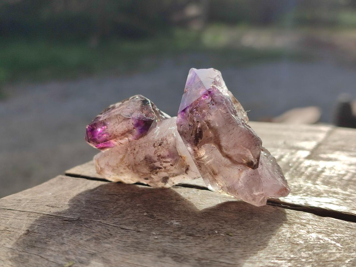 Natural Smokey Amethyst Sceptre Crystals x 35 From Chiredzi, Zimbabwe - Toprock Gemstones and Minerals 