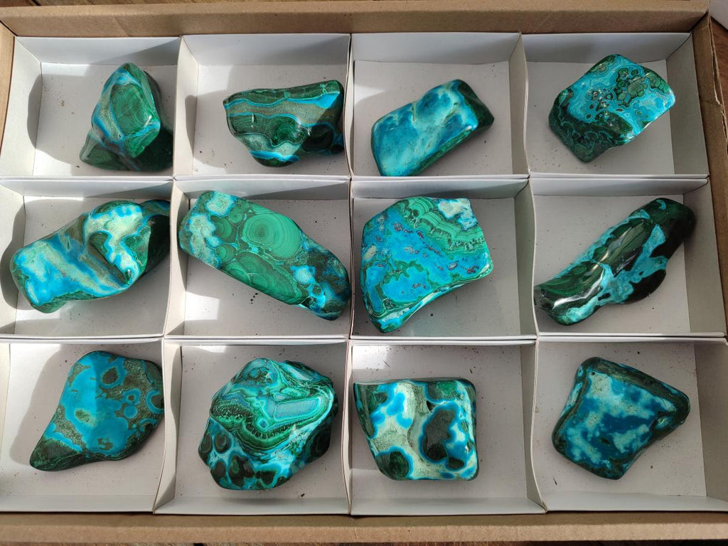 Polished Malacolla Free Forms x 12 From Kulukuluku, Congo - Toprock Gemstones and Minerals 