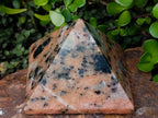 Polished Orange Calcite with Biotite Mica Pyramids x 2 From Madagascar - Toprock Gemstones and Minerals 