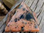 Polished Orange Calcite with Biotite Mica Pyramids x 2 From Madagascar - Toprock Gemstones and Minerals 