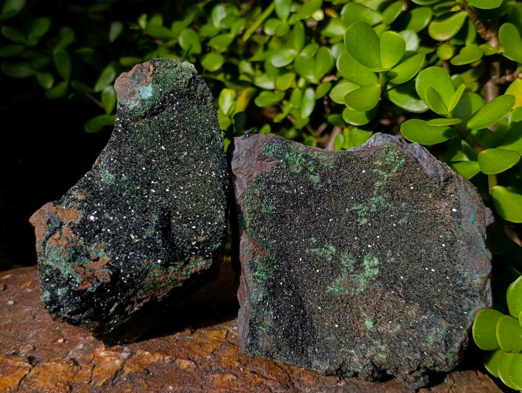 Natural Libethenite Crystals on Dolomite Matrix Specimens x 4 From Shituru, Congo - Toprock Gemstones and Minerals 