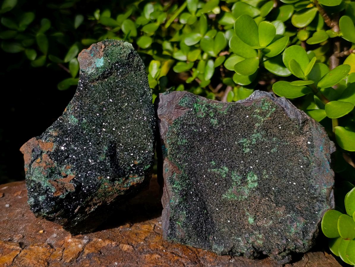 Natural Libethenite Crystals on Dolomite Matrix Specimens x 4 From Shituru, Congo - Toprock Gemstones and Minerals 