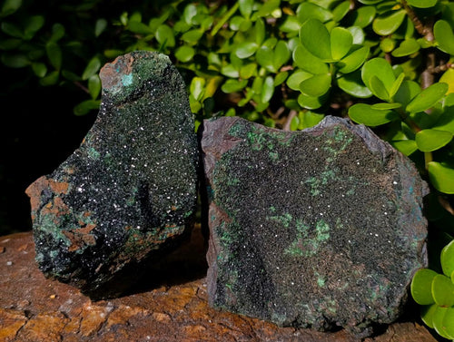 Natural Libethenite Crystals on Dolomite Matrix Specimens x 4 From Shituru, Congo - Toprock Gemstones and Minerals 