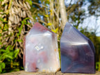 Polished Strawberry Agate Display Crystal Points x 3 From Mozambique - Toprock Gemstones and Minerals 