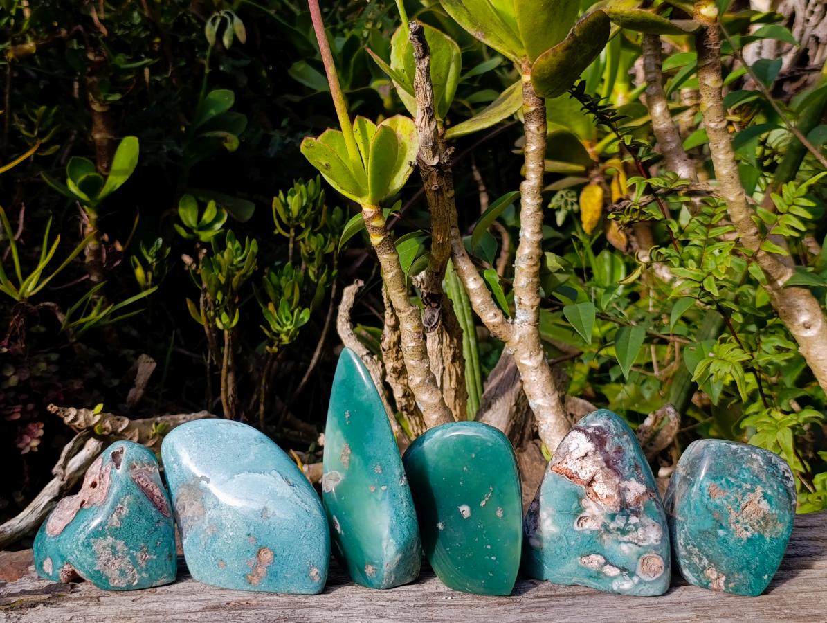 Polished Mtorolite Standing Display Pieces x 6 From Mutorashanga, Zimbabwe - Toprock Gemstones and Minerals 