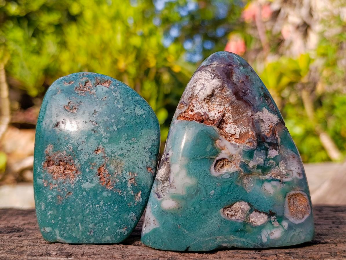 Polished Mtorolite Standing Display Pieces x 6 From Mutorashanga, Zimbabwe - Toprock Gemstones and Minerals 
