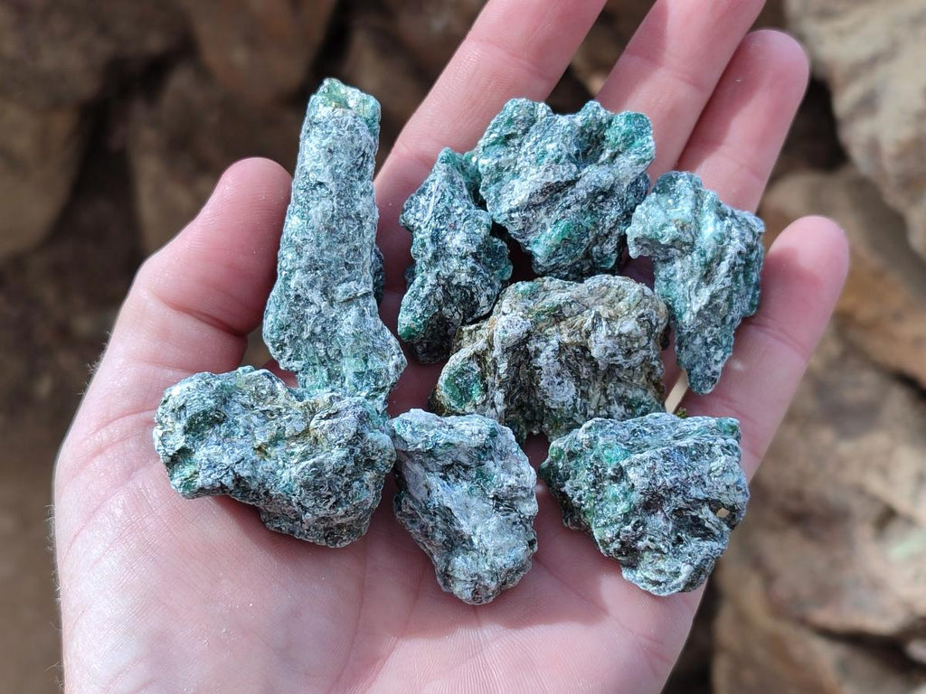 Natural Emerald Mica 'Mutokolite' Cobbed Specimens x 2,31 Kg Lot From Mutoko, Zimbabwe - Toprock Gemstones and Minerals 